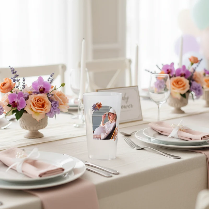Gobelet personnalisé Baby Shower Photo & Moderne