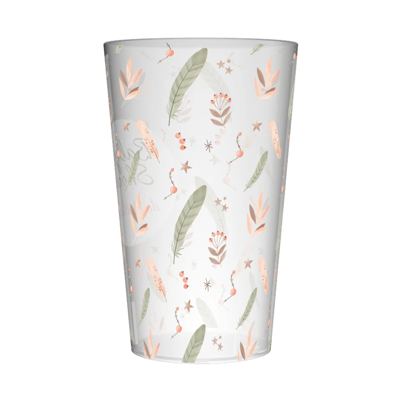 Gobelet personnalisé Baby Shower Plumes Bohème