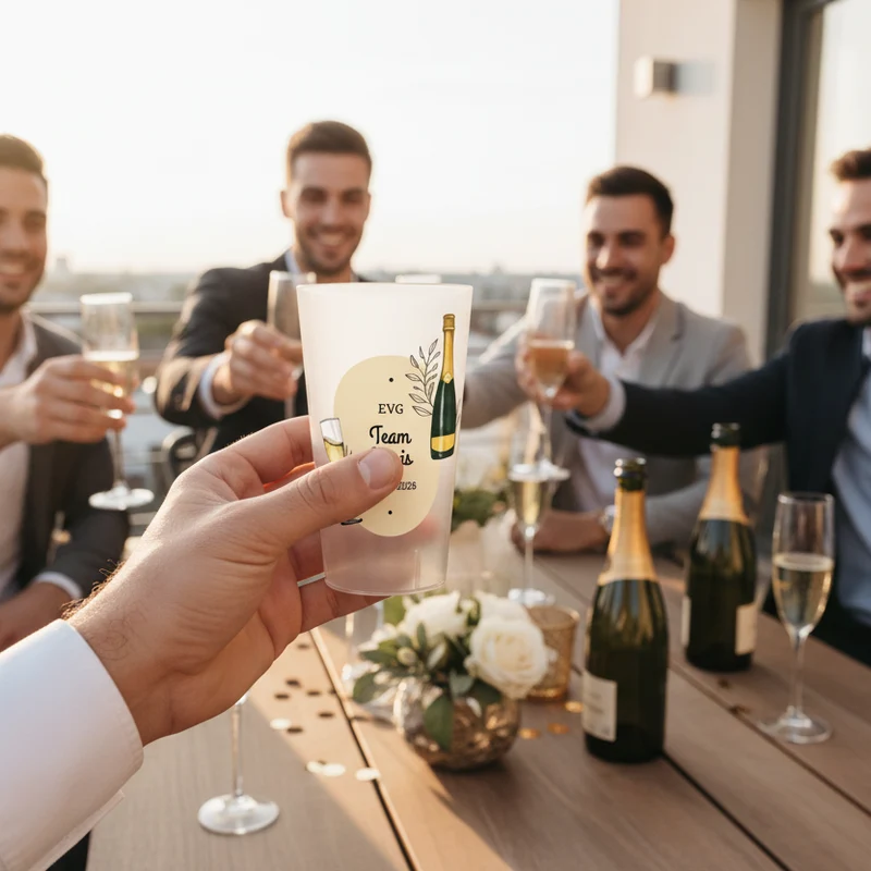 Gobelet personnalisé pour EVG Champagne