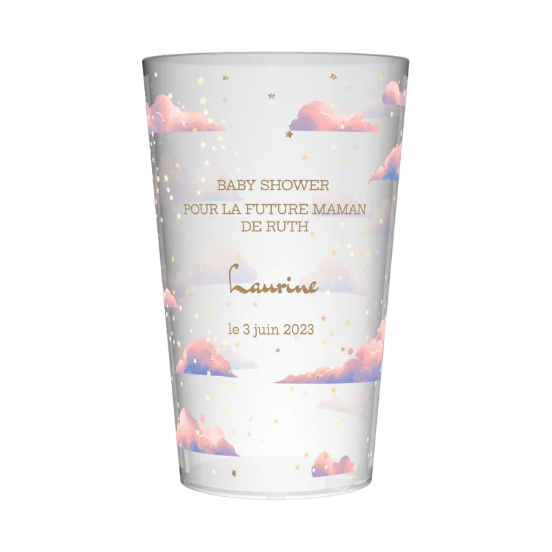 Gobelet personnalisé Baby Shower Nuages