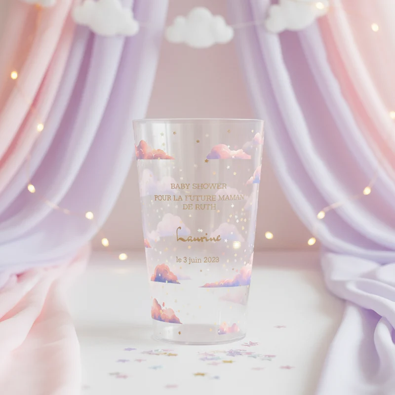 Gobelet personnalisé Baby Shower Nuages