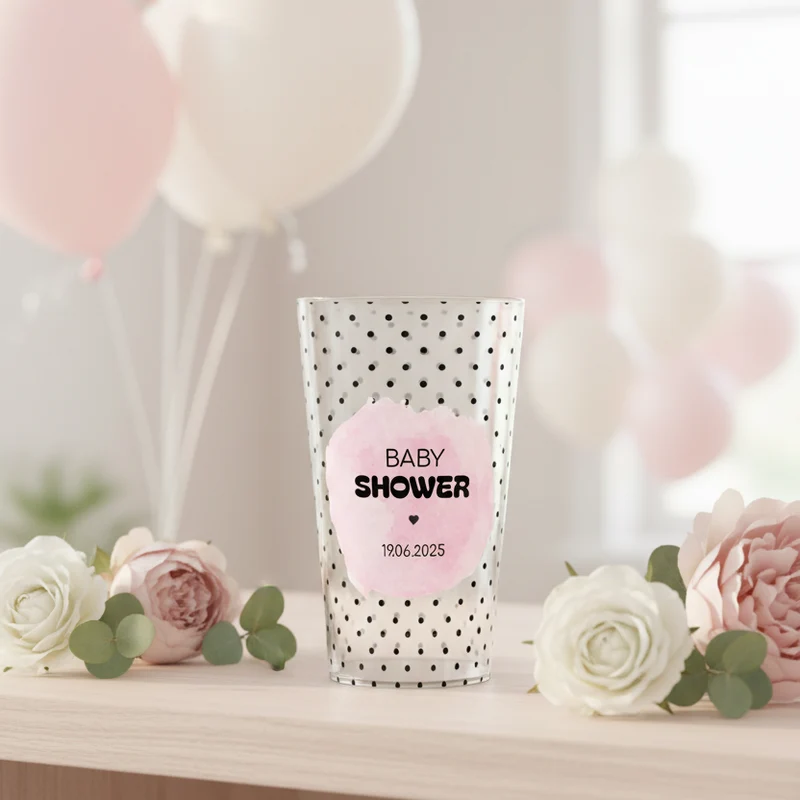 Gobelet personnalisé Baby Shower Pois