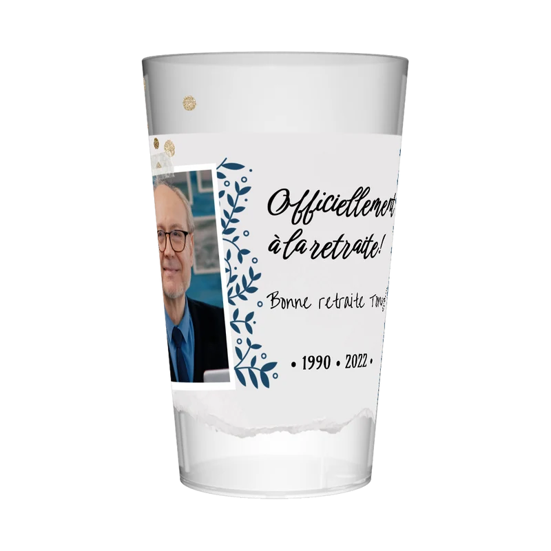 Gobelet personnalisé Retraite Photo & Déco