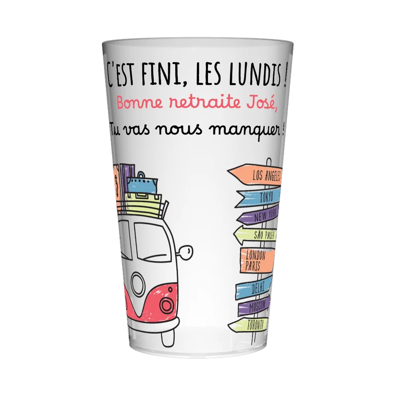 Gobelet personnalisé Retraite Destination