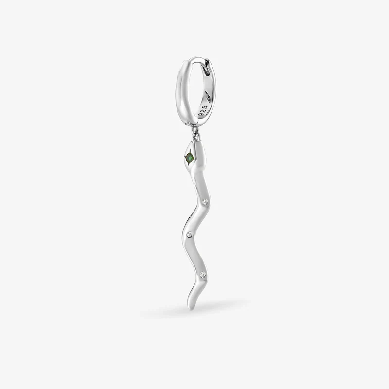 Mini créoles Nébuleuse bijoux (unité) - Naja Argent émeraude