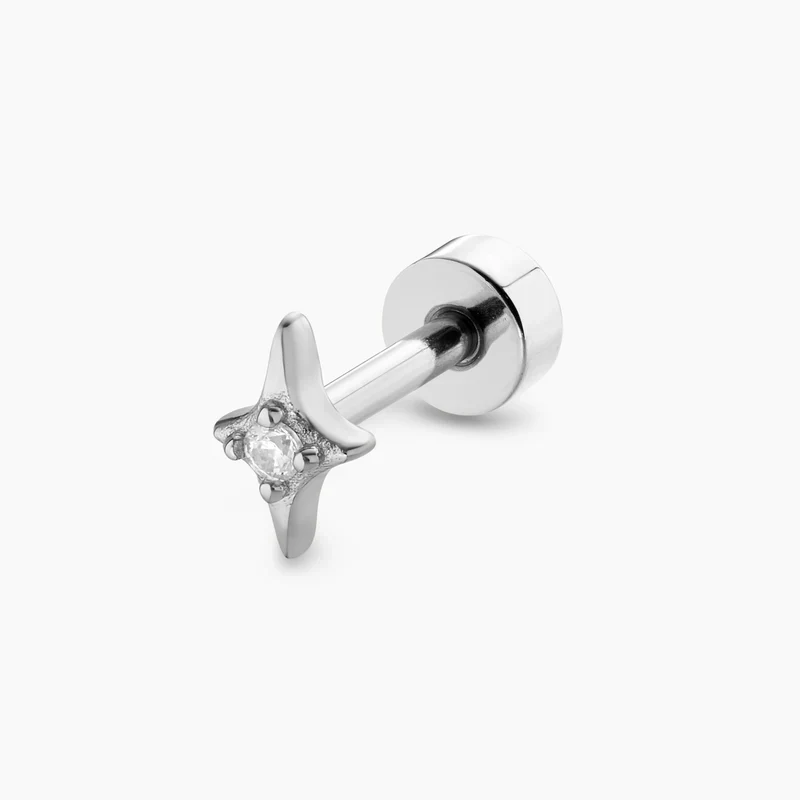 Piercing Nébuleuse bijoux (unité) - Belle étoile argent