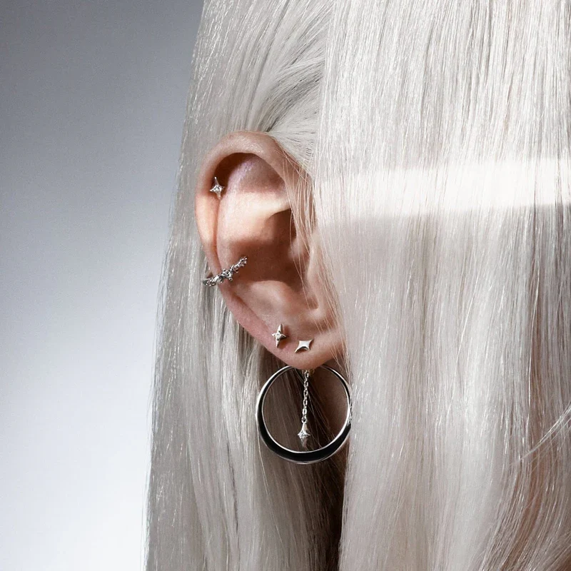 Piercing Nébuleuse bijoux (unité) - Belle étoile argent