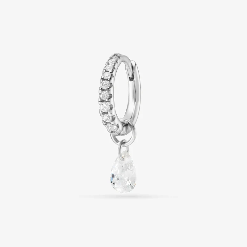 Mini créoles Nébuleuse bijoux - Sirene argentée
