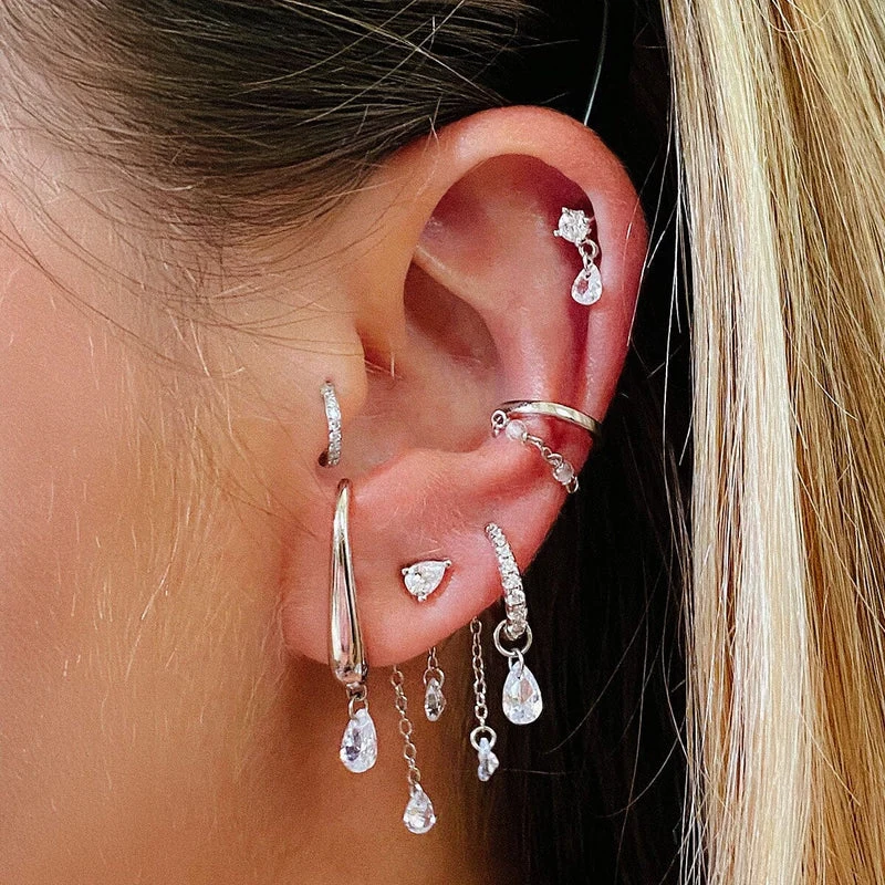 Mini créoles Nébuleuse bijoux - Sirene argentée