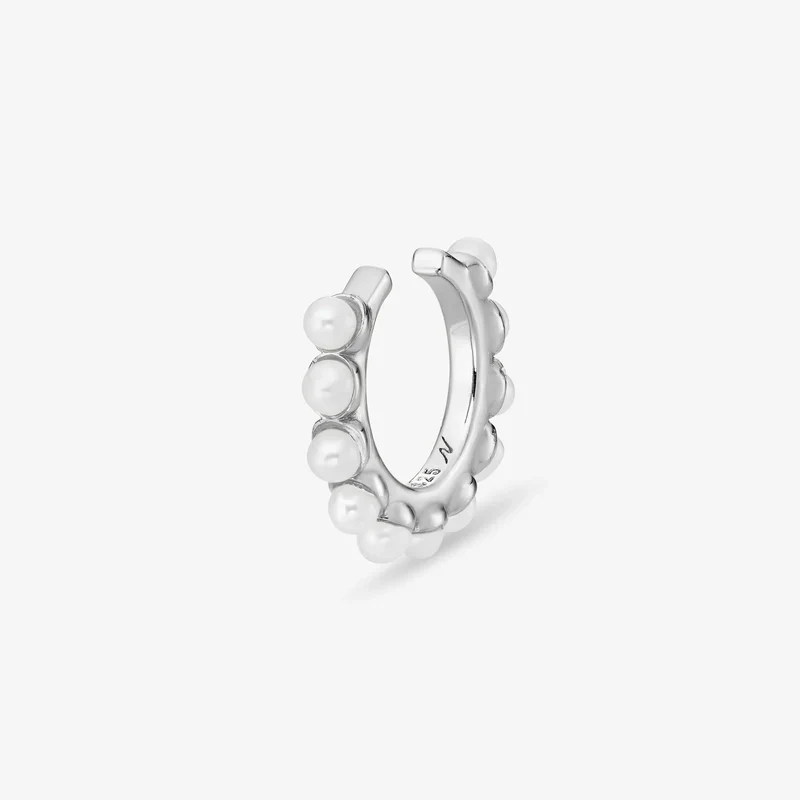 Earcuff argentée Nébuleuse bijoux - Pearl