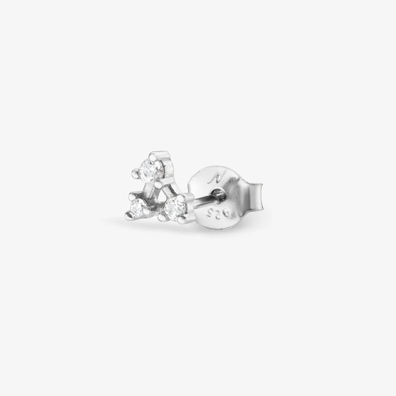 Puces Nébuleuse bijoux Argent (unité) - Lyra blanche