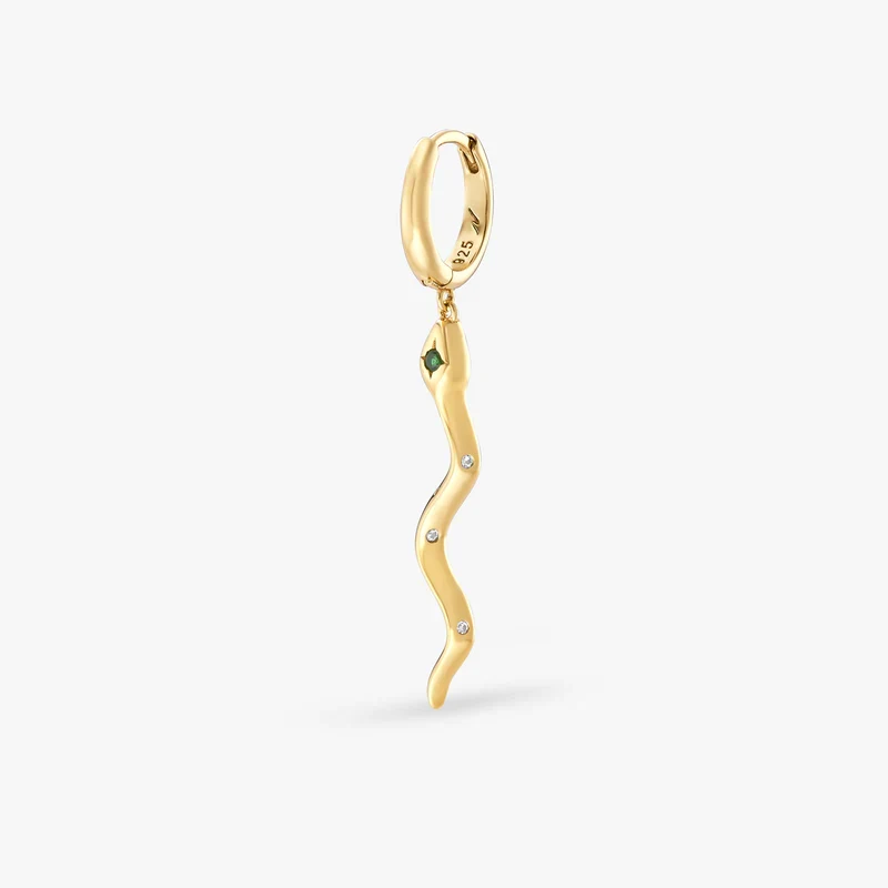 Mini créoles Nébuleuse bijoux (unité) - Naja émeraude