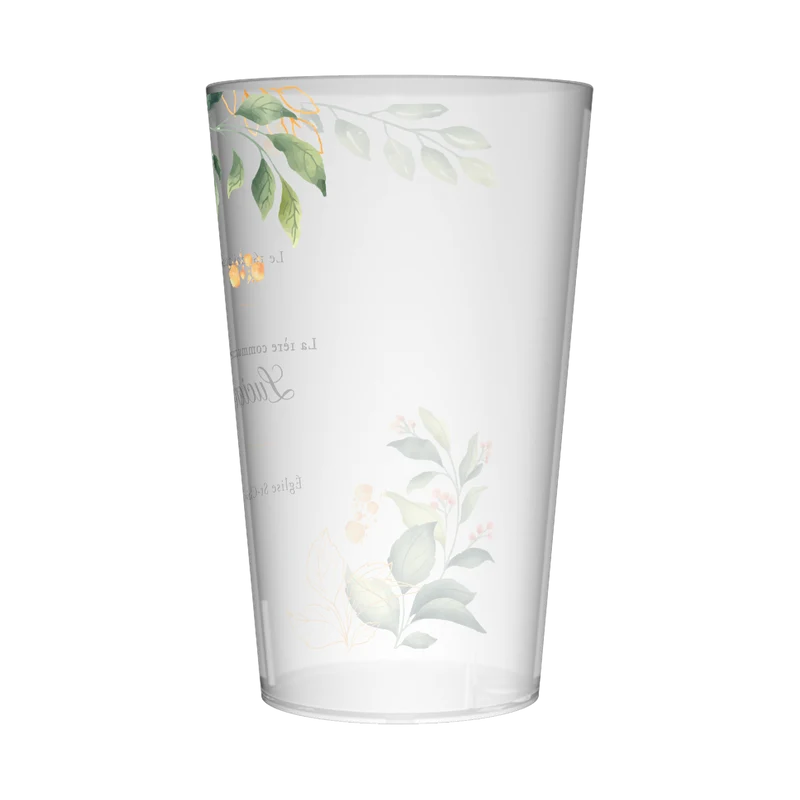 Gobelet personnalisé Communion Floral