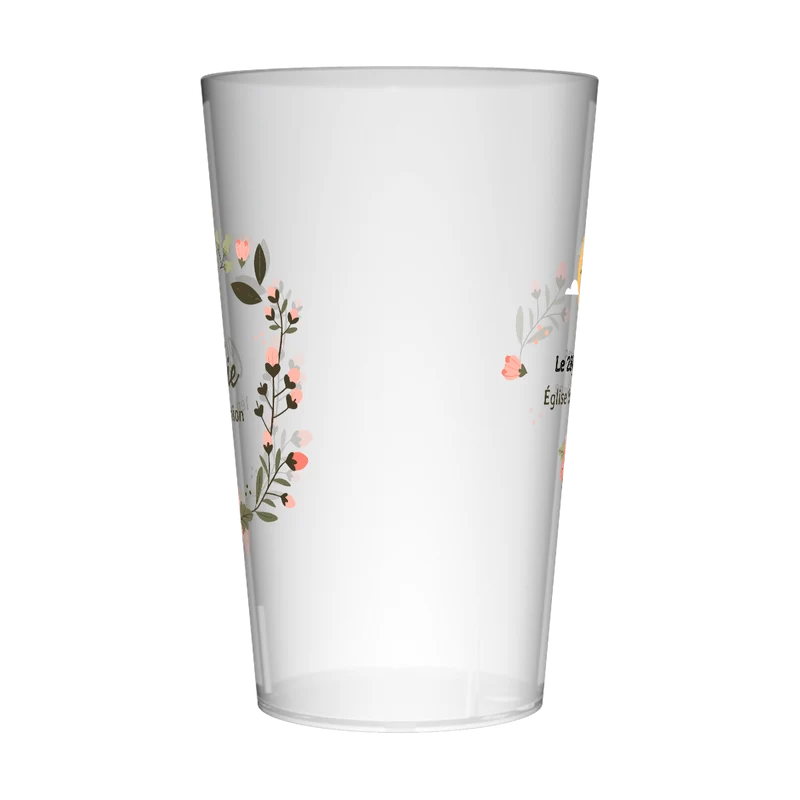 Gobelet personnalisé Communion Calice & Fleurs