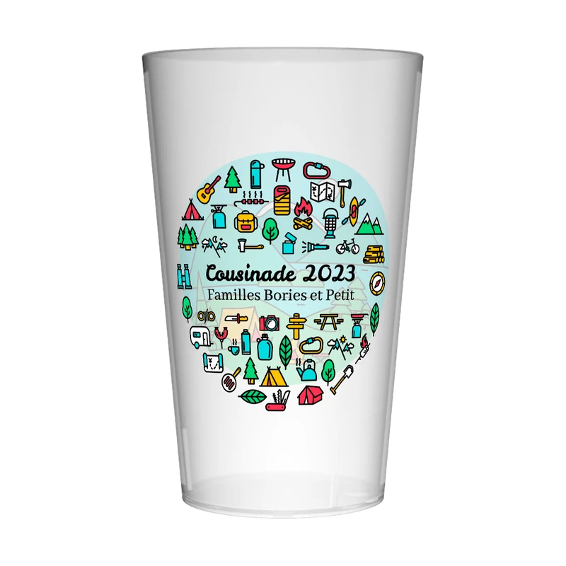 Gobelet personnalisé Cousinade Camping