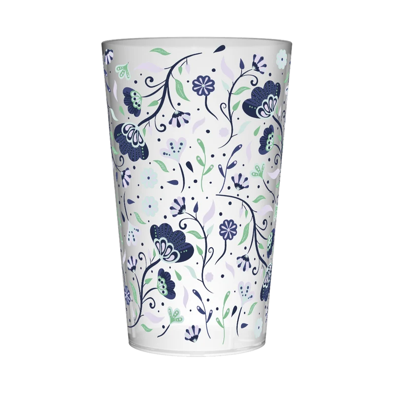 Gobelet personnalisé Déco Fleurs Bleues