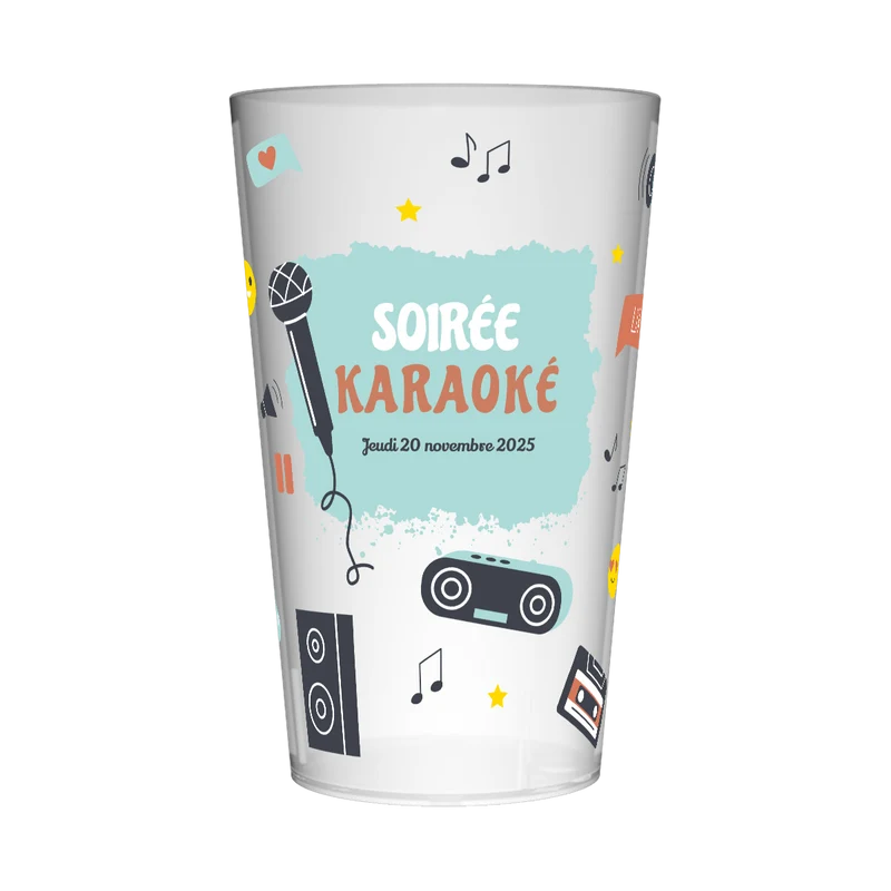 Gobelet personnalisé Soirée Karaoké
