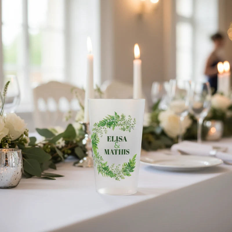Gobelet personnalisé Mariage Vert