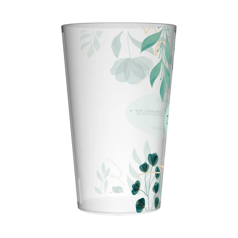 Gobelet personnalisé Mariage Fleurs Vertes