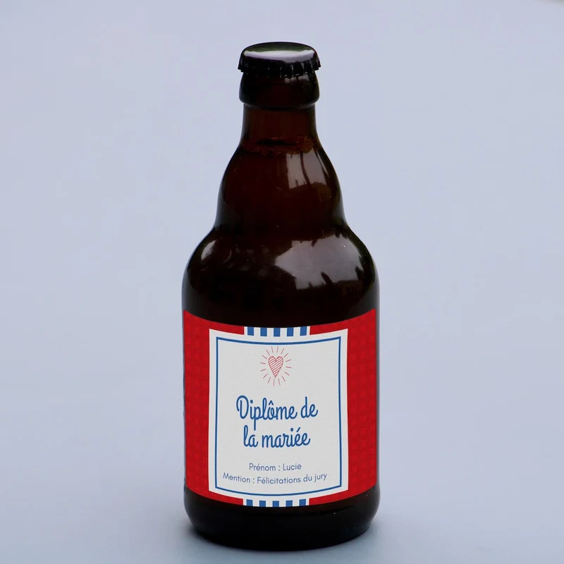 Bière diplôme de la future mariée