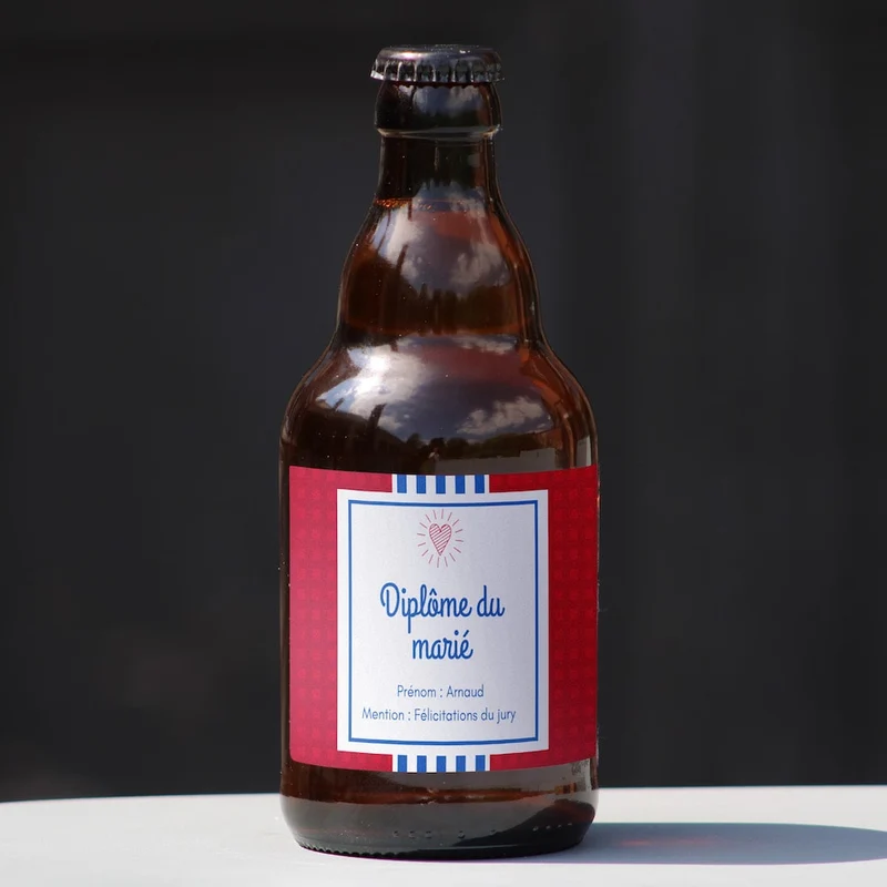 Bière diplôme du futur marié