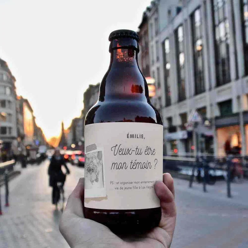 Bière demande témoin femme