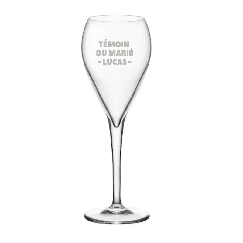 Verre du témoin avec prénom