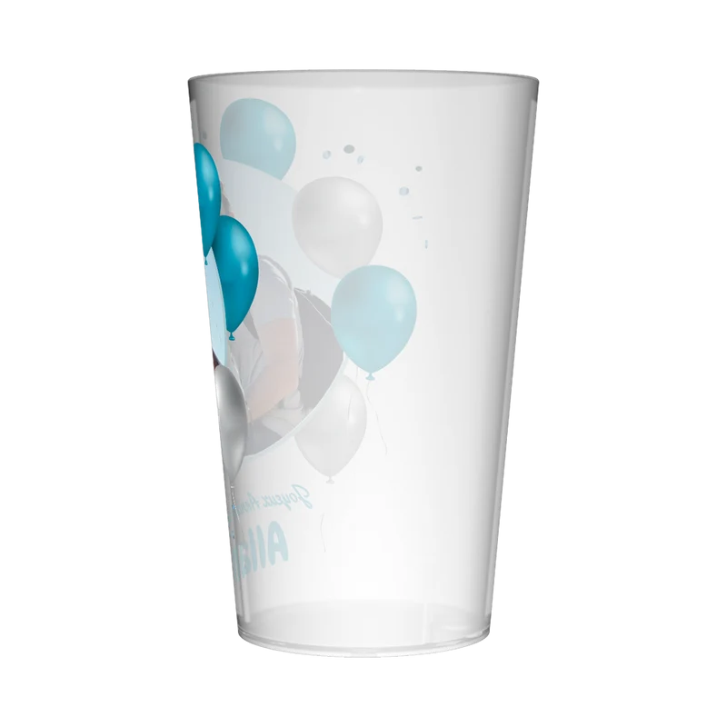 Gobelet personnalisé Anniversaire Photo & Ballons Bleus