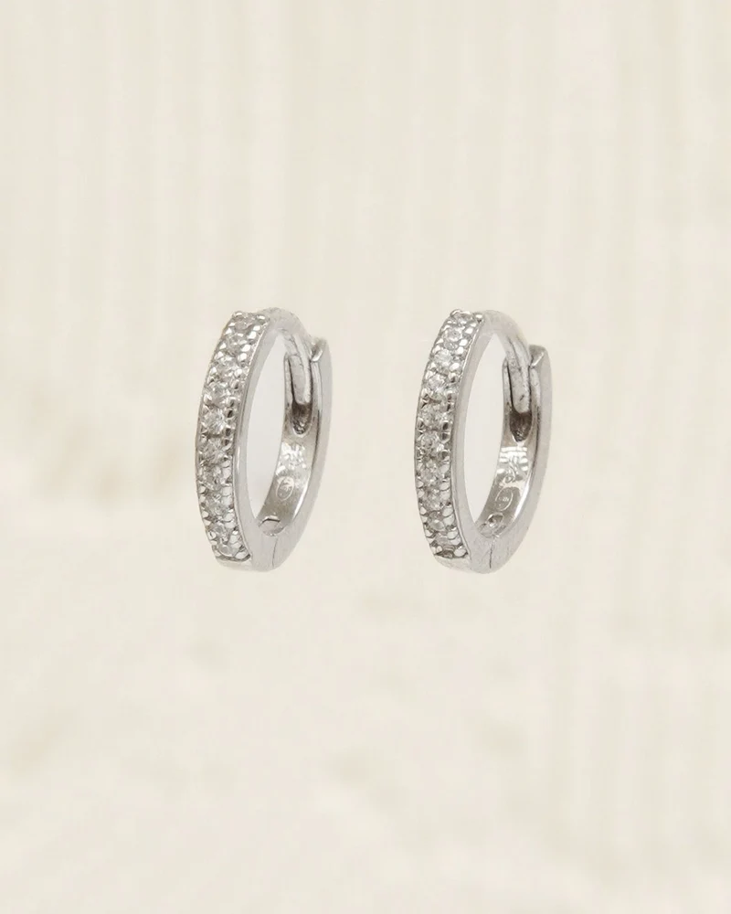Mini créoles argent (unité) -JUNE petite