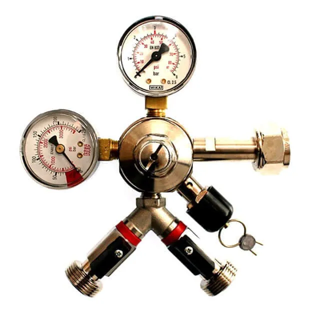 CO2 Druckminderer 2 leitig (economy), 3 bar