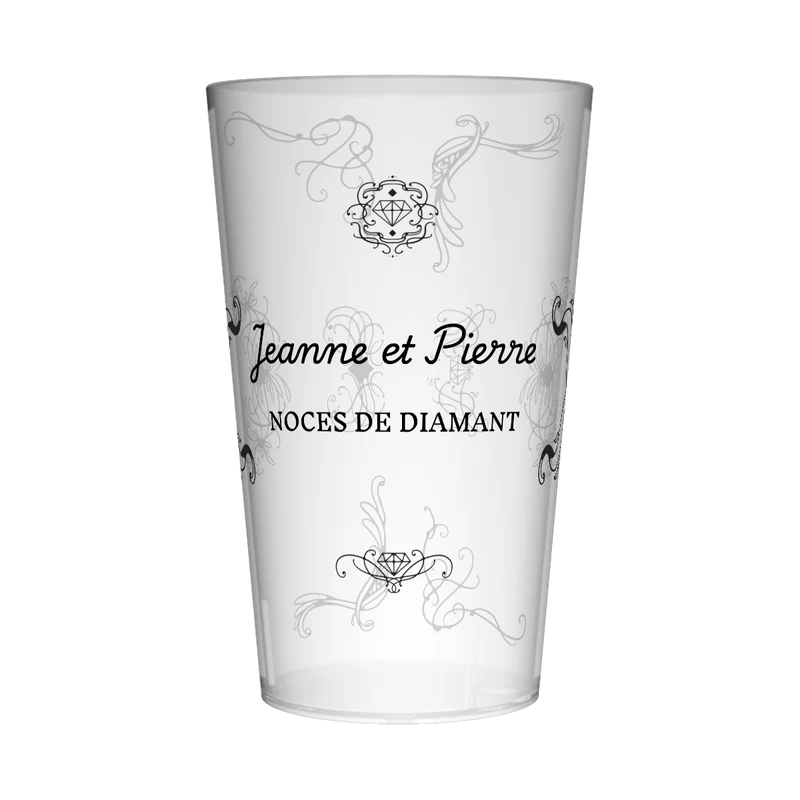 Gobelet personnalisé Noces de diamant