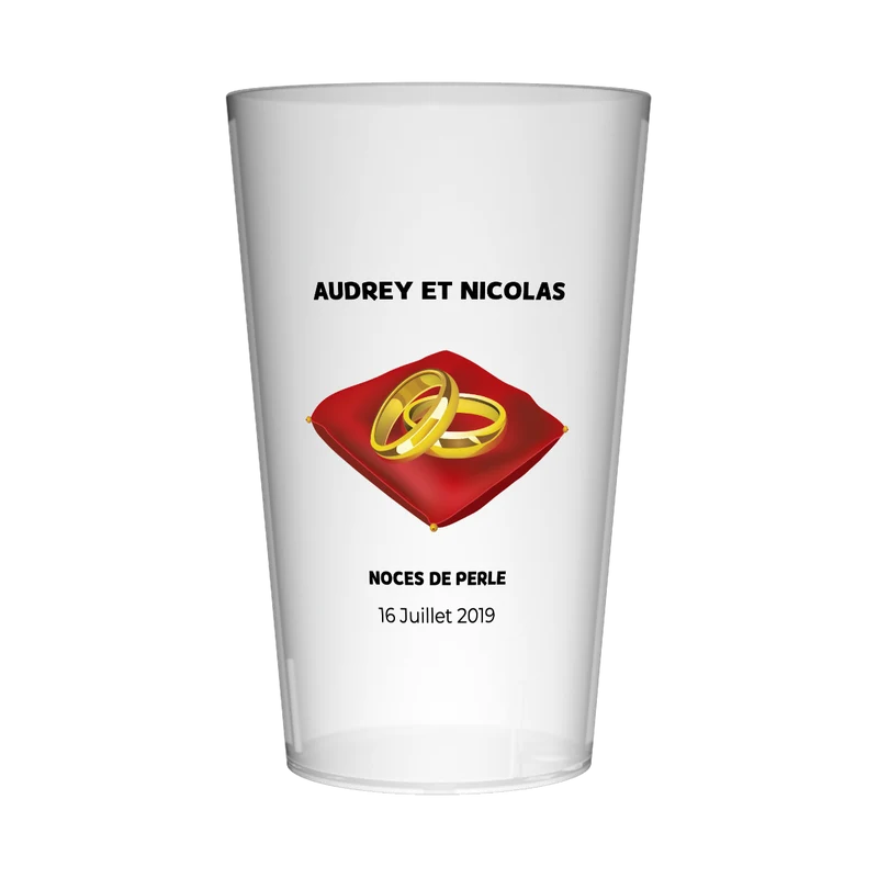 Gobelet personnalisé Noces de perle