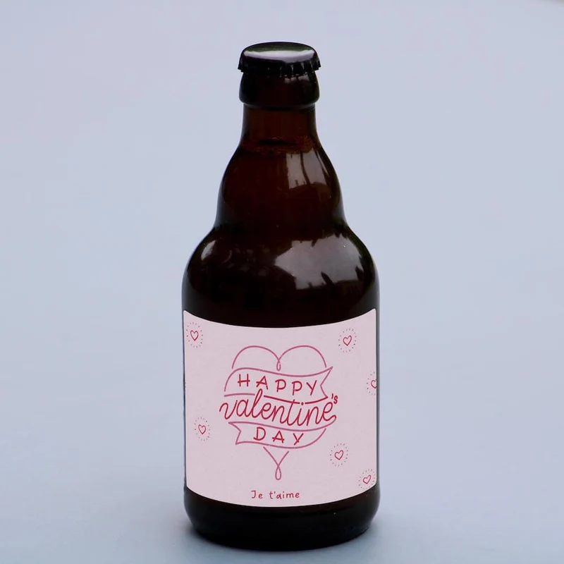 Bière happy Valentine's Day