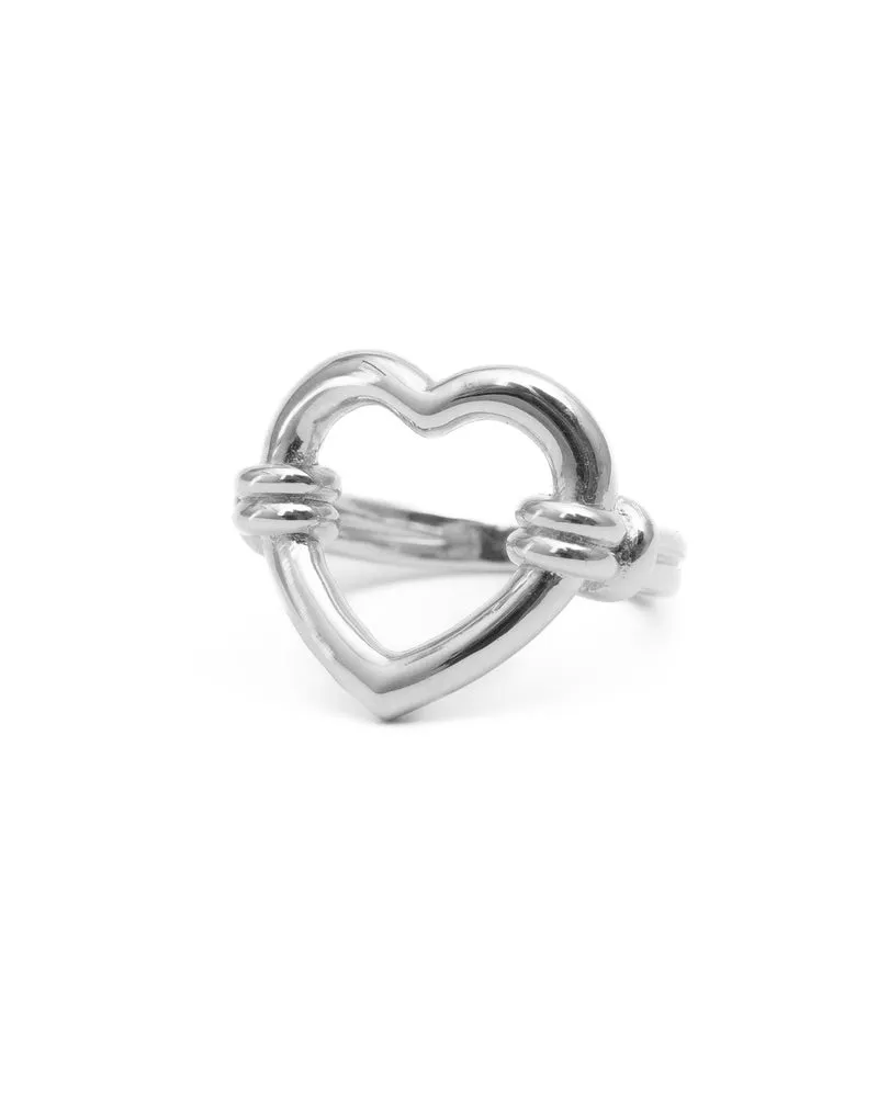 Bague coeur argent - LOVE
