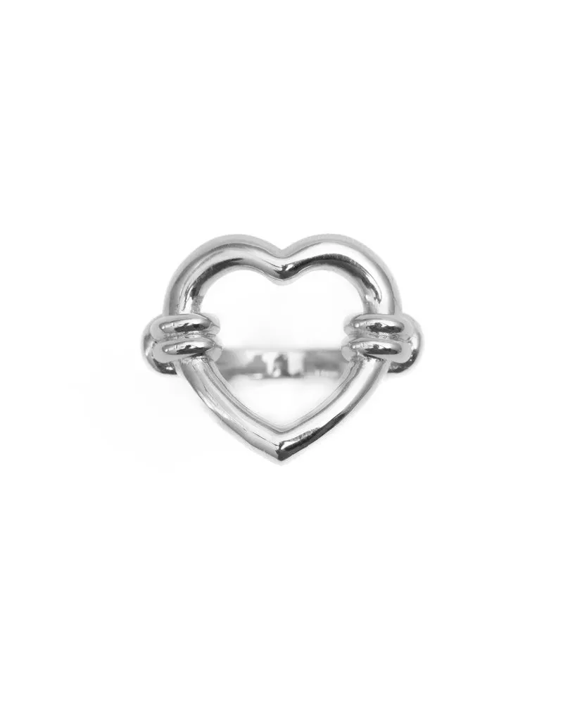 Bague coeur argent - LOVE