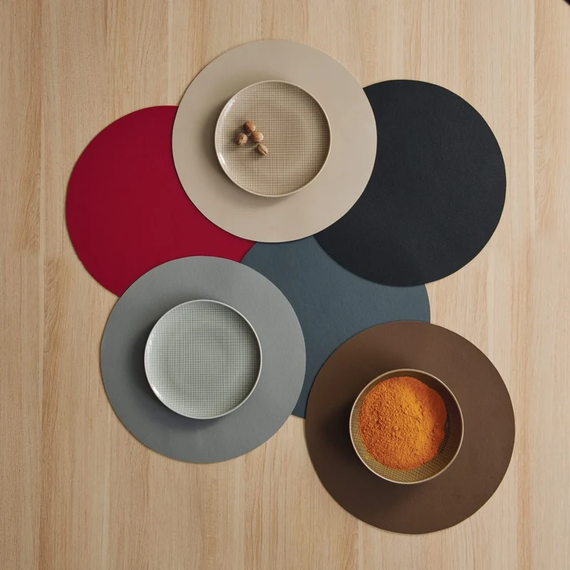 Set de table ASA Selection - en simili cuir - Aspect cuir fin - ø 38 cm