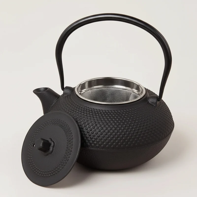 Théière Cookinglife Arare avec filtre en inox - Fonte noire - 1.5 litre