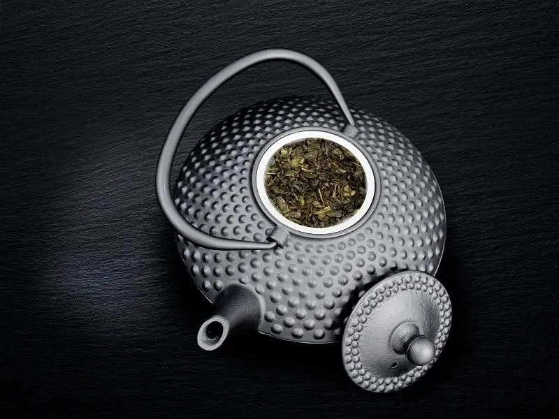 Théière Cookinglife Arare avec filtre inox - Fonte noire - 1.2 litre