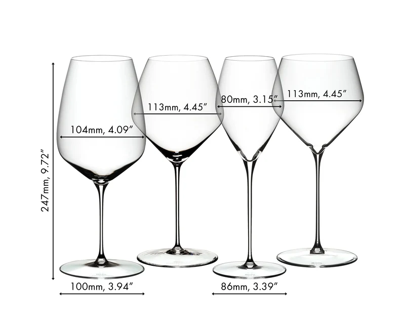 Ensemble de verres à vin Riedel - Verres à vin - Veloce - 4 pièces