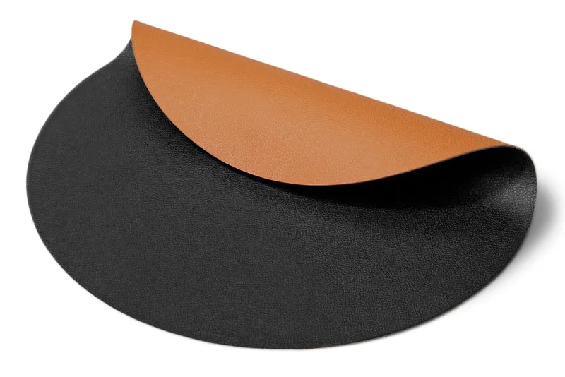 Ensemble de sets de table Cookinglife - Cuir vegan - Ø38 cm - 12 pièces