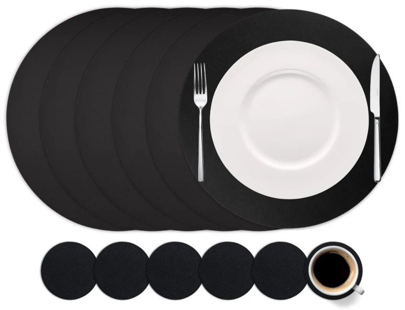 Ensemble de sets de table Cookinglife - Rond - Ø38 cm - 12 pièces