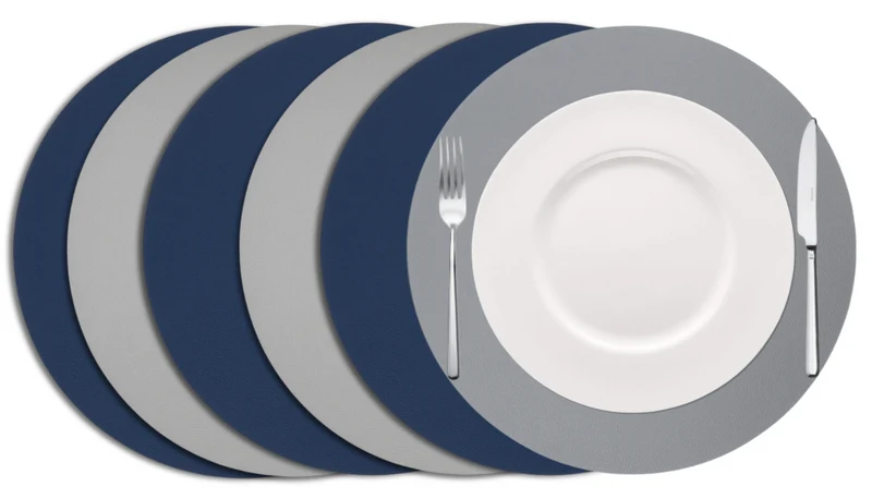 Set de sets de table Cookinglife - Double face - Placemats - Ø 38 cm - 6 pièces