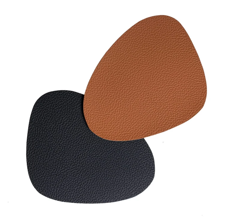 Set de dessous de verre Cookinglife - Cuir vegan - 13 x 11 cm - 6 pièces