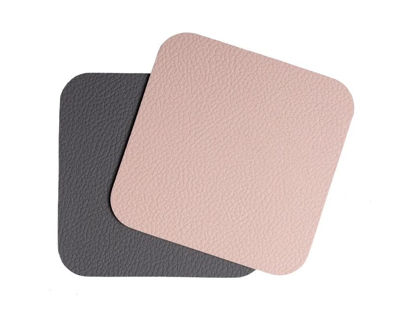 Set de dessous de verre Cookinglife - en cuir vegan - 10 x 10 cm - 6 pièces