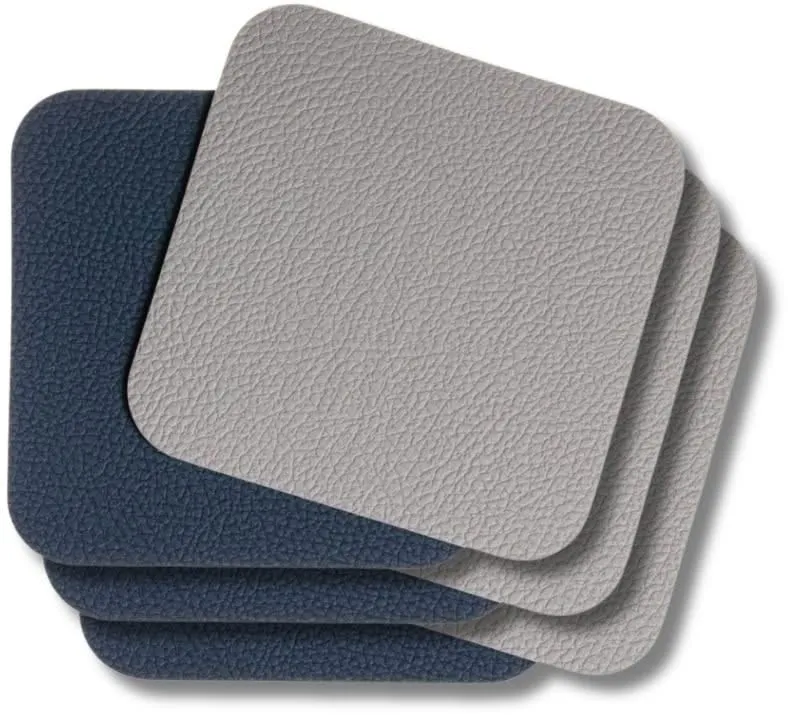 Set de dessous de verre Cookinglife - en cuir vegan - 10 x 10 cm - 6 pièces