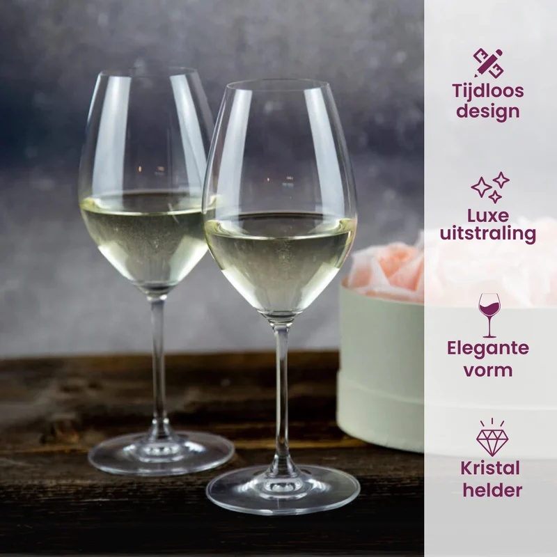 Ensemble de verres a vin Riedel - Verres a vin blanc - Vinum - 350 ml - 8 pièces