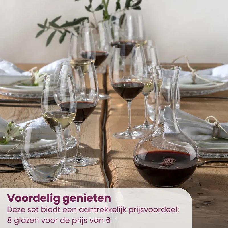 Ensemble de verres a vin Riedel - Verres a vin blanc - Vinum - 350 ml - 8 pièces