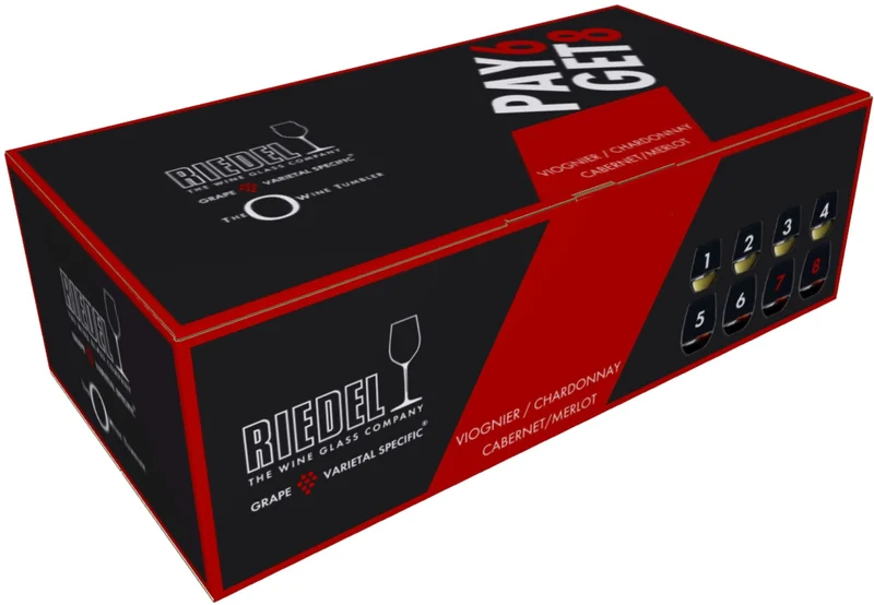 Ensemble de verres a vin Riedel - Verres a vin rouge/blanc - 620 ml - 8 pieces