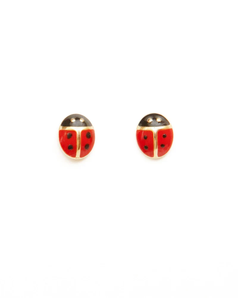 Boucles d'oreilles enfant - Coccinelle