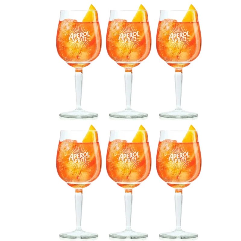 Aperol Verres Spritz 450ml - Set 6 - Design Moderne verre - Solide - Pour Spritz